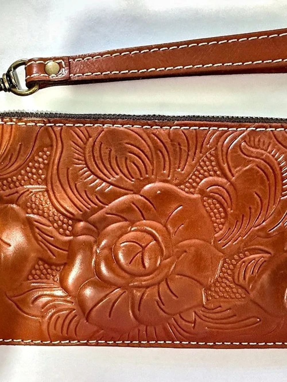 Patricia Nash Floral Wristlet Wallet in Brown
